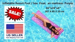   Aufblasbarer Resort Pool / Sea Float, Pool Luftmatratze - Lila/Klar - Bild 1 von 1