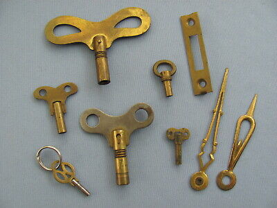 9 Teile Antike Uhrenschlüssel + Zeiger - Oder Spielzeugschlüssel ? - Ersatzteile • 15€