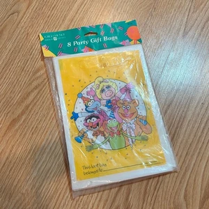 Sacchetti regalo festa vintage Forget Me Not Muppets confezione da 8 bomboniere Jim Henson - Foto 1 di 3