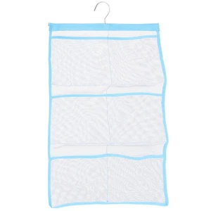 Organizzatore doccia bagno 6 portaoggetti rete da appendere tasca organizer appendiabiti - Foto 1 di 12