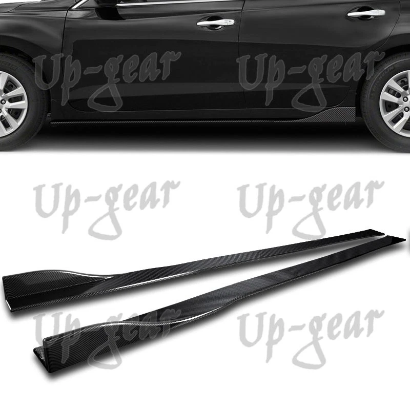 Falda lateral universal aspecto carbono divisores basculantes labio difusor 86" x 4" 6 piezas Foto 1 de 4