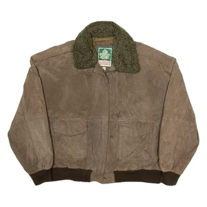 OUTDOOR EXCHANGE Mens Chore Jacket Brown Leather XL - Picture 1 of 6