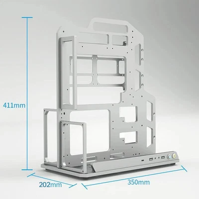Aluminum Alloy Open-Frame Computer Stand for Laptop and Desktop Accessories - Image 1 of 4