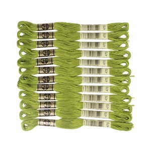 DMC 6 Strand Embroidery Cotton Light Avocado Green 8.7yd 100 Cotton Floss - Picture 1 of 4