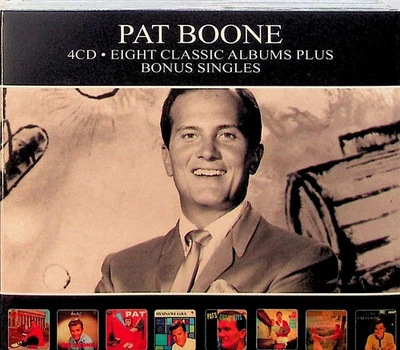PAT BOONE- 8 Classic Albums 4-CD NEW Howdy/Hymns We Love/April Love/Stardust etc - Image 1 of 2