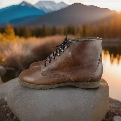 ✅Vintage Dexter Chukka Boots Women’s 9M Brown Leather Lace Up Ankle Made In USA - Image 1 of 4