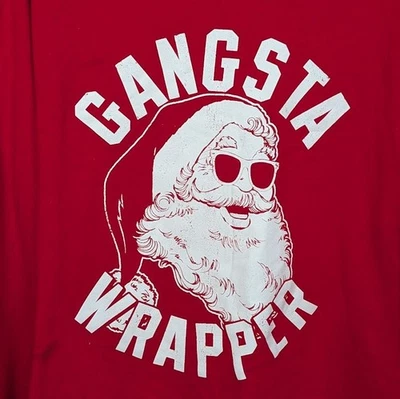 Gangster Wrapper Divertida Navidad Santa LS Sudadera Unisex Grande o 2XL Foto 1 de 4