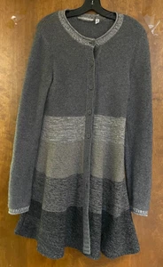 Herbst Kaschmir Gr. M grau Kaschmir Seide Strickjacke drapiert Pullover - Bild 1 von 3