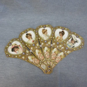London Ernest Nister Victorian Paper Fan NY EP Dolton - Picture 1 of 7