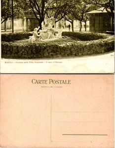 Postal de colección - Nápoles, Italia - Fontana nella Villa Nazionale - Il ratto d'Europa - Imagen 1 de 1