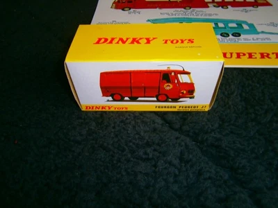 DINKY  TOYS  BOITE VIDE FOURGON PEUGEOT J7 ROUGE NO 570P - Photo 1/2