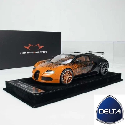 1/18 Henson & Heaven HH Modelo Bugatti Veyron Grand Sports Naranja/Negro Foto 1 de 4