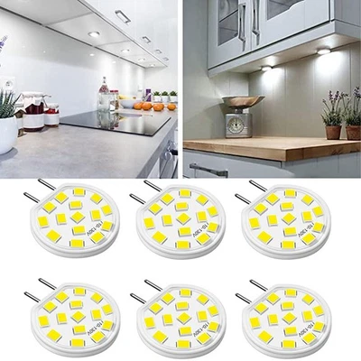 6x G8 LED Bulb Dimmable T4 Bi-Pin JCD Type Base White For Under Cabinet Light - Image 1 of 4