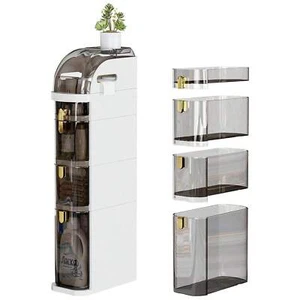 1Pc Slim Bathroom Storage Cabinet With Clear Drawers Movable-Spring discount - Picture 1 of 30