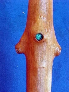 gioiello verde smeraldo corna di cervo-array nodoso CANNA DI CANE/BASTONE DA PASSEGGIO~nuovo - Foto 1 di 11