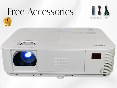 Refurbished NEC NP-M322X DLP Projector 3200 ANSI Professional 4K HDMI Bundle - Image 1 of 4