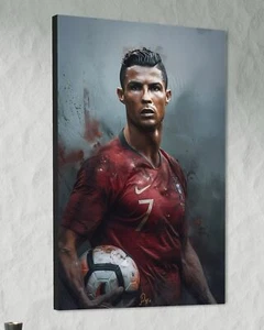 Christiano Ronaldo Leinwandbild Abstrakt Goat Nr. 7 CR7 Deko Wandbild - Bild 1 von 2