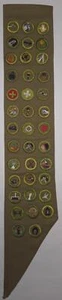 1936-1946 Tipo C Bronceado Estrecho Crimpado Mérito Insignia Faja QT 38 Boy Scouts of America - Imagen 1 de 4