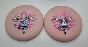 Matching Pair Infinite Alpaca P-Blend Glow E.Oakley Disc Golf putter Pink 175g - Picture 1 of 3