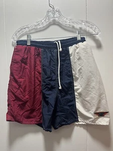 Vintage 90s Espirt By Campus Mesh Lined Swim Trunks Colorblock Men's Size Medium - Picture 1 of 5