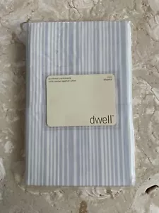 (2) dwell EURO SHAMS 100% Combed Egyptian Cotton THIN STRIPE LIGHT BLUE NEW - Picture 1 of 4