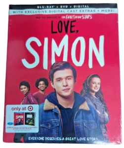 Love, Simon - Target Exclusive BluRay DVD Digital w/ Bonus Content New/Sealed - Foto 1 di 2