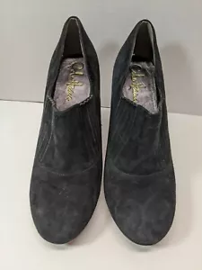 Cole Haan 'Air Talia' Suede Leather Booties Black Size 6 B Leather Soles VGUC - Picture 1 of 8