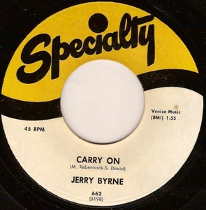 JERRY BYRNE carry on U.S. SPECIALTY 45rpm 662_1959 rockabilly - Picture 1 of 1