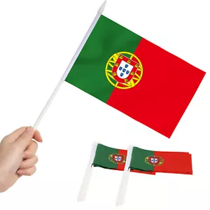 Paquete de 12 Mini Bandera Anley Portugal - Pequeñas Banderas Portuguesas en Miniatura de Mano - Imagen 1 de 6