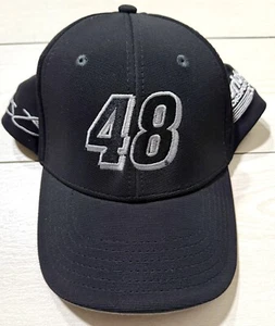 NASCAR Adult Number 48 Jimmie Johnson Performance mens black hat Size large - Picture 1 of 5