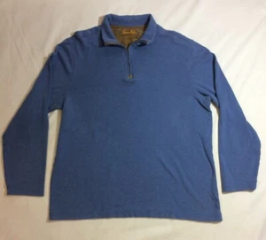 Tasso Elba Supima Long Sleeve Pullover Shirt Sweater Blue Size XL - Picture 1 of 5