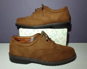 EUC Land Rover Shoes Mens Genuine Handsewn Oxford Brown Leather size 4 - Picture 1 of 11