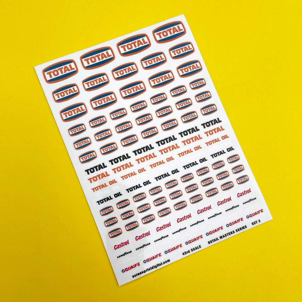 1/43 Rd Scala Diecast' Vintage Classico Gara ' Stile Codice 3 Adesivi Set 3 - Immagine 1 di 1