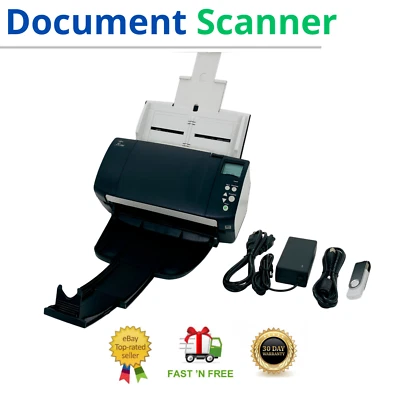 Duplex Image ADF Document Scanner 600DPI 60 ppm for Education w/FULL SET TESTED - Image 1 of 4