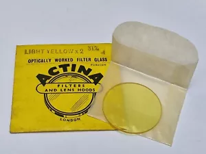 Actina Vintage Glass 31mm Light Yellow Supplementary Drop-in Filter - Picture 1 of 7