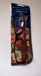 Foster Grant Magnivision Women Reading Glasses Floral Ashley Brn +1.50 - Picture 1 of 4