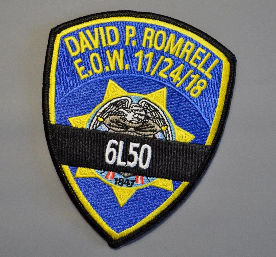 David Romrell End of Watch Memorial Patch South Salt Lake Utah Police ++ Mint UT - Image 1 of 1