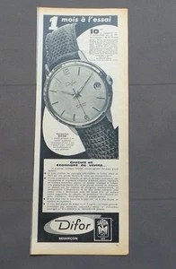 PUB WERBUNG ALTE ADVERT CLIPPING 220517 / DIFOR UHR DATUM AUTOMATIK - Bild 1 von 1