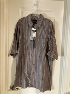 VTG Deadstock 90s FUBU Flannel Vacation Button Up Shirt 1X Short Sleeve Ethnic - Picture 1 of 5