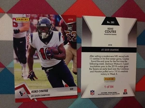 Keke Coutee RC WR #283 Texans Red Playoffs 2018 Panini Instant AFC SOUTH CHAMPS - Picture 1 of 1