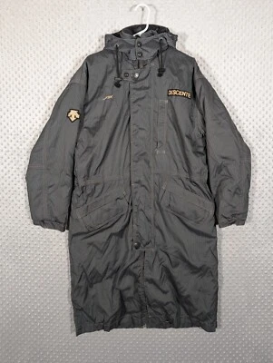 Abrigo largo de esquí Descente Trench para hombre mediano + forro, negro con capucha, D8-8706O pesado Foto 1 de 4