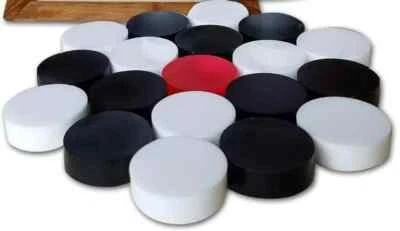 CARROM BOARD COINS + 1 Free Striker 9 X WHITE 9 X BLACK COINS ONLY, read descrip - Image 1 of 4