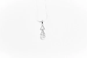 Colgante de lavabo de plata esterlina Delta Alpha Theta, ¡NUEVO!*** - Imagen 1 de 2