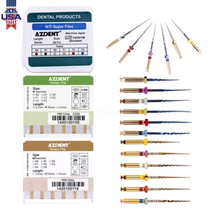 Dental Endodontic Engine Use Gold Rotary Niti/Heat Activated Files Assorted 25mm - Picture 1 of 26