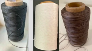 Wax Thread 1mm thickness. 5 metre section. Heavy duty. BLACK, WHITE or BROWN - Picture 1 of 19