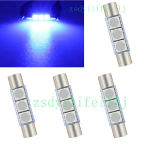 4x For Cadillac ATS 2013-2019 Car Sun Visor Cover Led Light Lamp Blue Trim b - Bild 1 von 1
