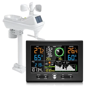 7-In-1 Wireless Weather Station Indoor Outdoor, Home Wrather Station with Weathe - Picture 1 of 12