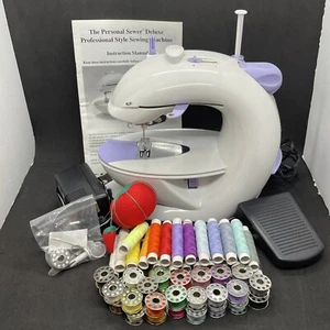 Portable Sewing Machine Personal Sewer Deluxe with Accessories WORKS - Picture 1 of 12