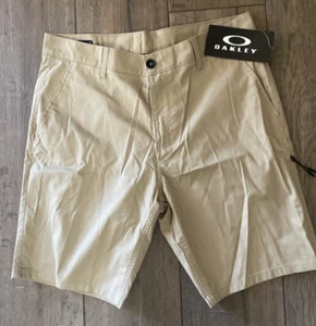 Oakley Icon Chino Shorts with sunglass pocket 36 Tan SlimFit - Picture 1 of 13