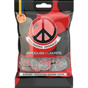 6x80g Peacemärke Jodgubb / lakrits Candy People strawberry liqourice candy bags - Picture 1 of 1
